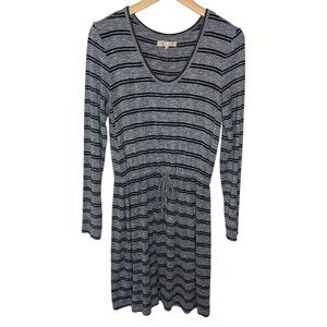 Lou & Grey LOFT long sleeve drawstring waist sweater dress
